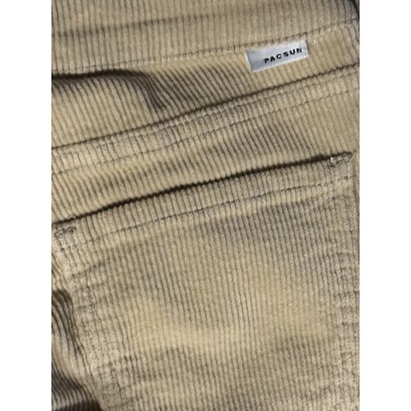 PacSun Corduroy Pants Women's 23 Tan High-Waisted Low Rise Bootcut Double-Button - Picture 9 of 9